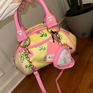 Juicy Couture Pink and Yellow Women's Bag